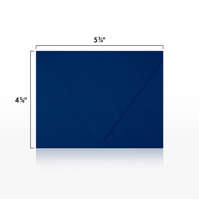LUXPaper A2 Contour Flap Invitation Envelopes | 4 3/8" x 5 3/4" | Navy Blue | 80lb. Text | 50 Qty - Image 3